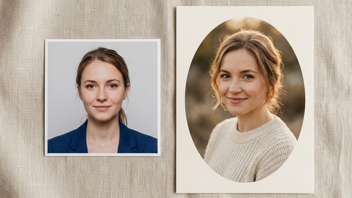 Portretfoto op een lichte achtergrond, klaar voor gebruik in een rouwadvertentie